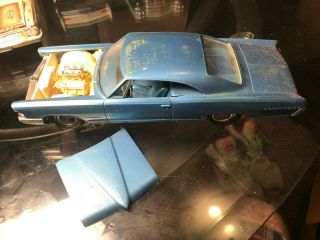 1965 Pontiac Bonneville Blue Vintage Model Kit Screw Bottom Built