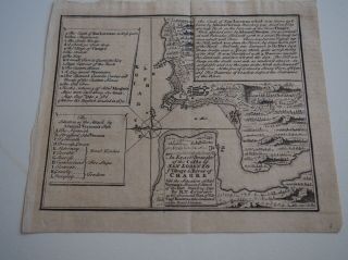 Antique Map: " An Exact Draugbt Of The Caftle Of San Lorenzo Village & River Of.