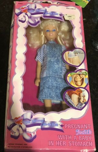 Vintage Judith Mommy To Be Doll 1991 Pregnant Aa Mom & Baby Not Opened