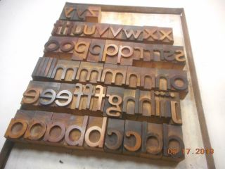 Printing Letterpress Printer Block Decorative Antique Wood Alphabet,  Printer Cut