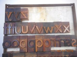 Printing Letterpress Printer Block Decorative Antique Wood Alphabet,  Printer Cut 4