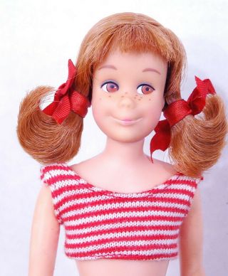 Gorgeous Vintage Redhead Pink Skinned Straight Leg Scooter Doll