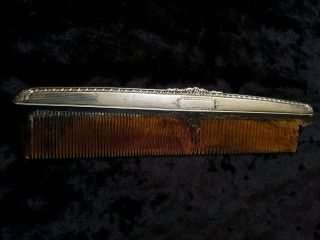 Antique Alvin Sterling Silver Hair Brush Hand Mirror Comb Art Deco Vanity Set 3