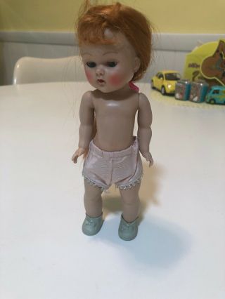 Vintage Vogue Ginny Doll Strawberry Blonde Light Red Long Hair Panties Shoes