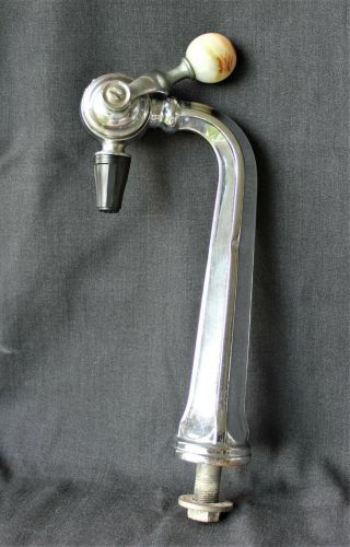 Vintage Antique Marble Ball Nickle Plated Soda Fountain Tap Dispenser Pull 2