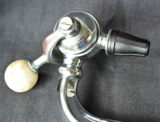 Vintage Antique Marble Ball Nickle Plated Soda Fountain Tap Dispenser Pull 5
