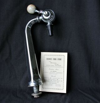 Vintage Antique Marble Ball Nickle Plated Soda Fountain Tap Dispenser Pull 6