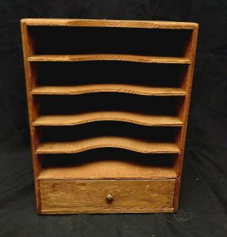Antique " Kingsley Machine " Wood Cabinet / Box - Holds Wood Type Set Drawers
