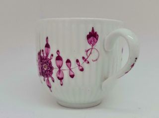 Antique 18th Century Meissen Marcolini Purple Sheaf Pattern Cup & Saucer c1790 5