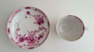 Antique 18th Century Meissen Marcolini Purple Sheaf Pattern Cup & Saucer c1790 7