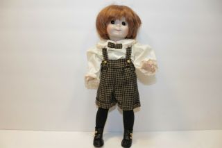 Vintage Dolly Dingle Doll Boy 12 - Inch Full Body Porcelain Darling Dressed