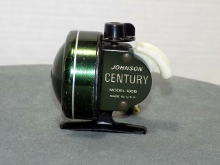 VINTAGE JOHNSON CENTURY MODEL - 100 B SPIN CAST FISHING REEL VGC, 5