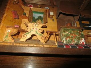 ANTIQUE COUNTRY HOUSE KITCHEN WOOD SHADOW BOX WALL HANGING; HAND CARVED 3