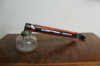 Vintage Black Flag All Purpose Bug Pump Sprayer Glass Garage Mancave Decor