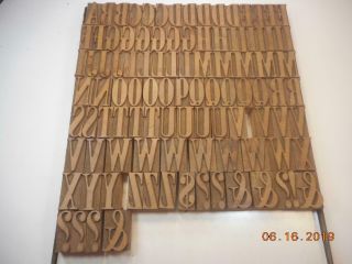Printing Letterpress Printer Block Antique Blonde Wood Alphabet Printer Cut