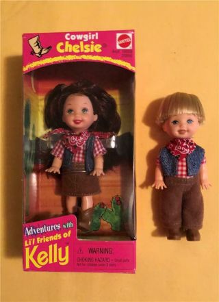 1998 Vintage Kelly Dolls Cowgirl Chelsie Mib Cowboy Tommy