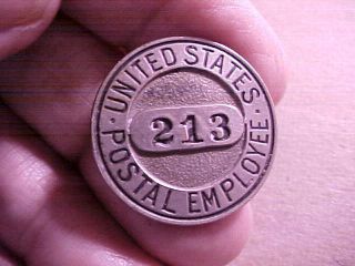 Old Round Obsolete United States Postal Employee Badge By Greenduck Chicago Vg,