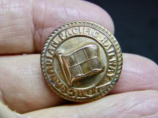 Canadian Pacific Railway Line 25mm Gilt Coat Button Wm.  Scully 20th C.