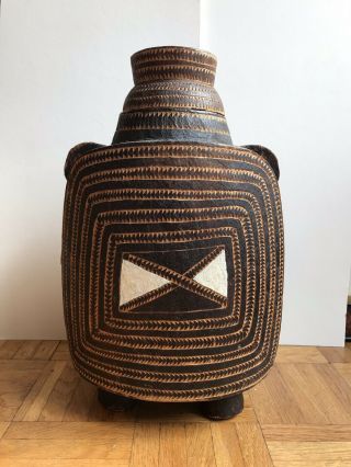 Old African Tribal Art Milk Or Grain Carrier ? - Rare Item - Form