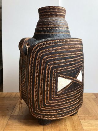 Old African Tribal Art Milk Or Grain Carrier ? - Rare Item - Form 2
