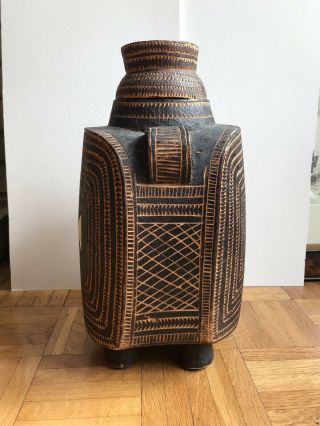 Old African Tribal Art Milk Or Grain Carrier ? - Rare Item - Form 3