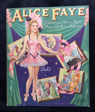 1941 Alice Faye Paper Dolls,  Cut Star Set