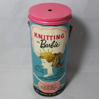 Vintage 1962 Barbie Knitting For Barbie Kit Instructions,  Needles,  Yarn 8014