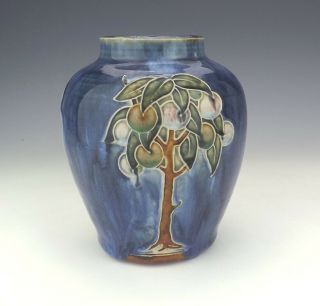 Antique Royal Doulton Stoneware - Tree Decorated Vase - Lovely