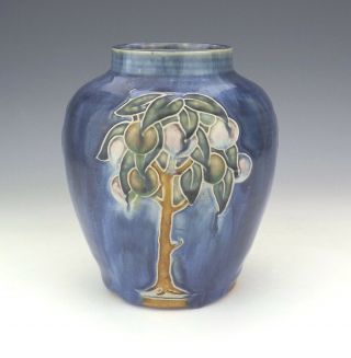 Antique Royal Doulton Stoneware - Tree Decorated Vase - Lovely 3