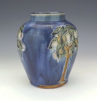 Antique Royal Doulton Stoneware - Tree Decorated Vase - Lovely 4