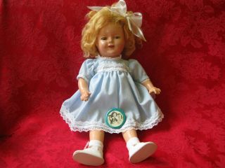Vintage Ideal Composition Shirley Temple Doll Open Mouth & Pin
