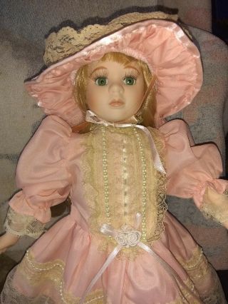 Bisque Porcelain Limited Edition Girl Doll By Collectible Memories,  18 "