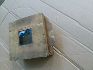 Antique - Vintage Wooden Pine Bee Box Beekeeping With Glass Window