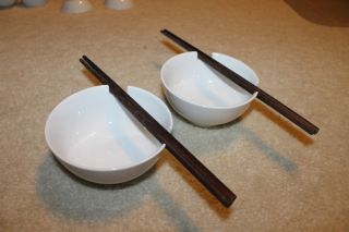 Vintage/antique Chinese Blanc De Chine Porcelain Chopstick Bowls 4 - 3/8 " D