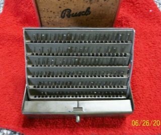 Vintage Busch Jewelry Tools Germany Bits Burs Case jeweler dental antique 3