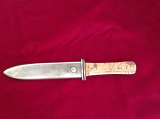 Vintage California Bowie Knife With Nickel Silver Sheath