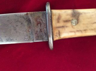 Vintage California Bowie Knife With Nickel Silver Sheath 5