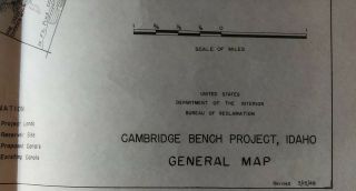 1950 Columbia River Sketch Map Cambridge Bench Project Idaho Horse Flat 2