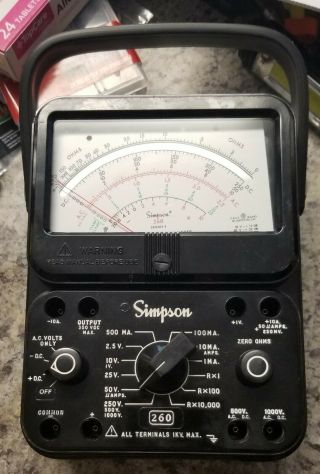 Simpson 260 Series 8 Volt Ohm Milliammeter Multimeter As - Is.  Looks Good