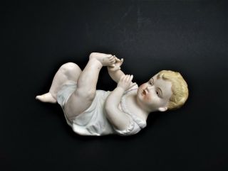 Antique German Bisque Piano Baby Doll Figurine