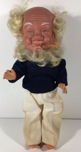 Vintage Schildkrot Doll Old Man Grandpa With Pipe Made In Germany Marked 30 11”