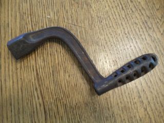 Antique Cast Iron Wood Or Coal Stove Ash Grate Shaker Crank Handle