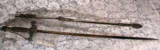 Antique Knights Of Pythias Sword And Scabbard Presented To Fred Goodwin