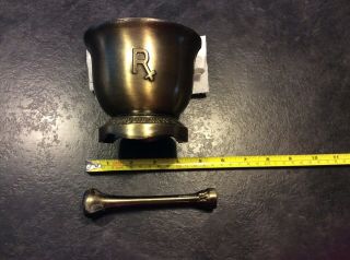 antique brass mortar and pestle Dr john morgan edition 3