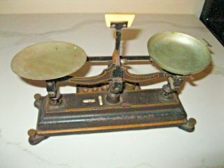 Antique Pharmacy Apothecary Henry Troemner BALANCE SCALE with Weights Model 655 2