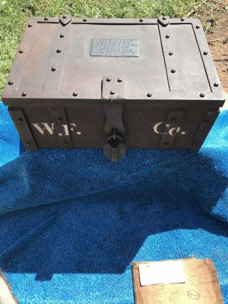 Large Iron Wells Fargo & Co Express Division Strongbox