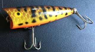 Vintage Heddon Tiny Chugger Topwater 2 1/2 " Fishing Lure Tough Color Spook Bass