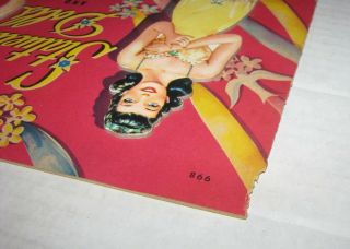 Vintage 1942 Statuette Girls Uncut Paper Clothes Cardboard Dolls Book Whitman 6