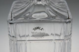 Vintage Towle 24 Lead Crystal Whisky Decanter Made In Czech Republic Bottoms Up 3
