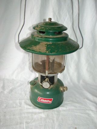 Vintage Camping Hunting Light Gas Burning Lantern Coleman 228h Marked 8 - 73